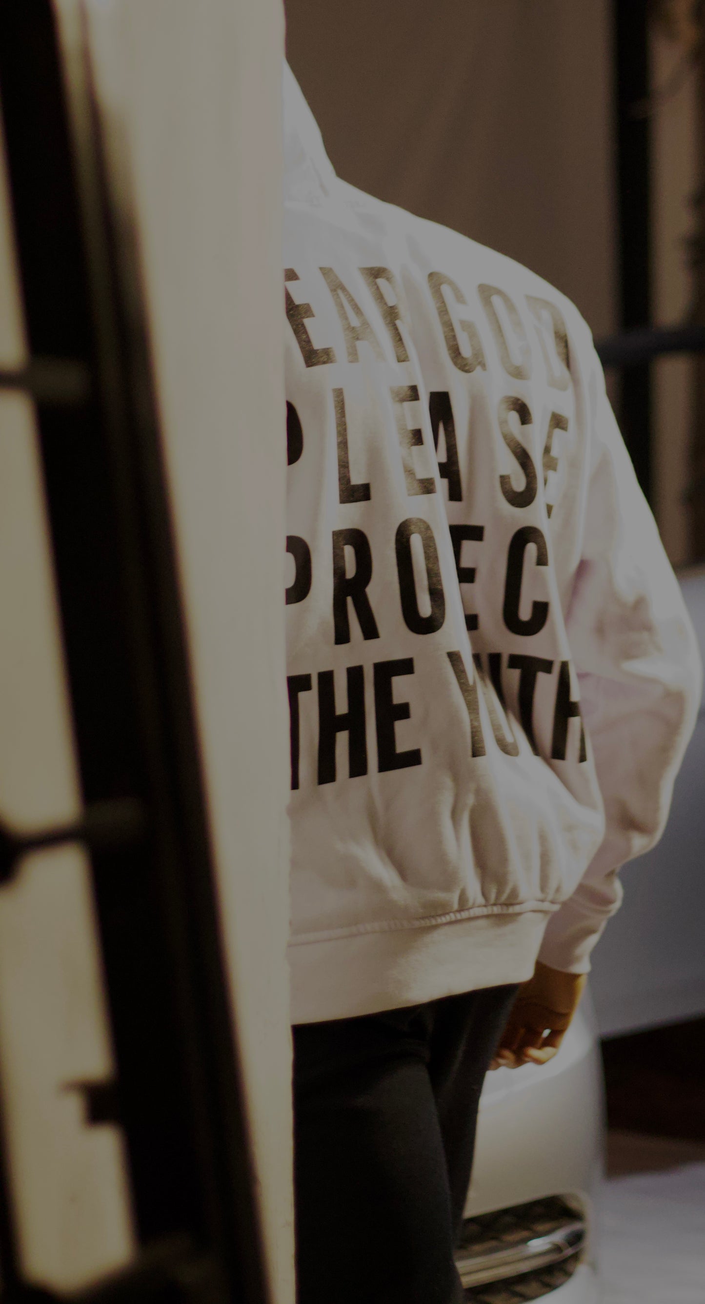 "DEAR GOD" White Hoodie