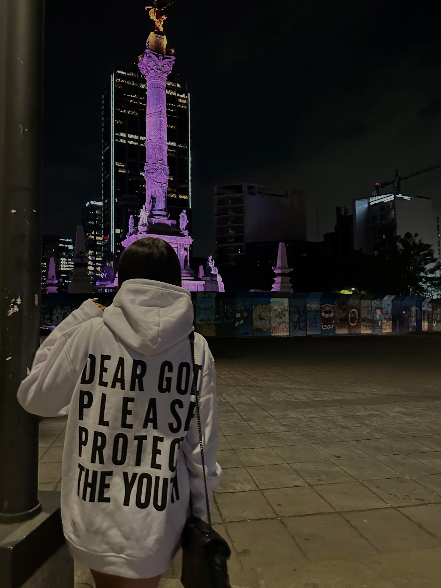 "DEAR GOD" White Hoodie