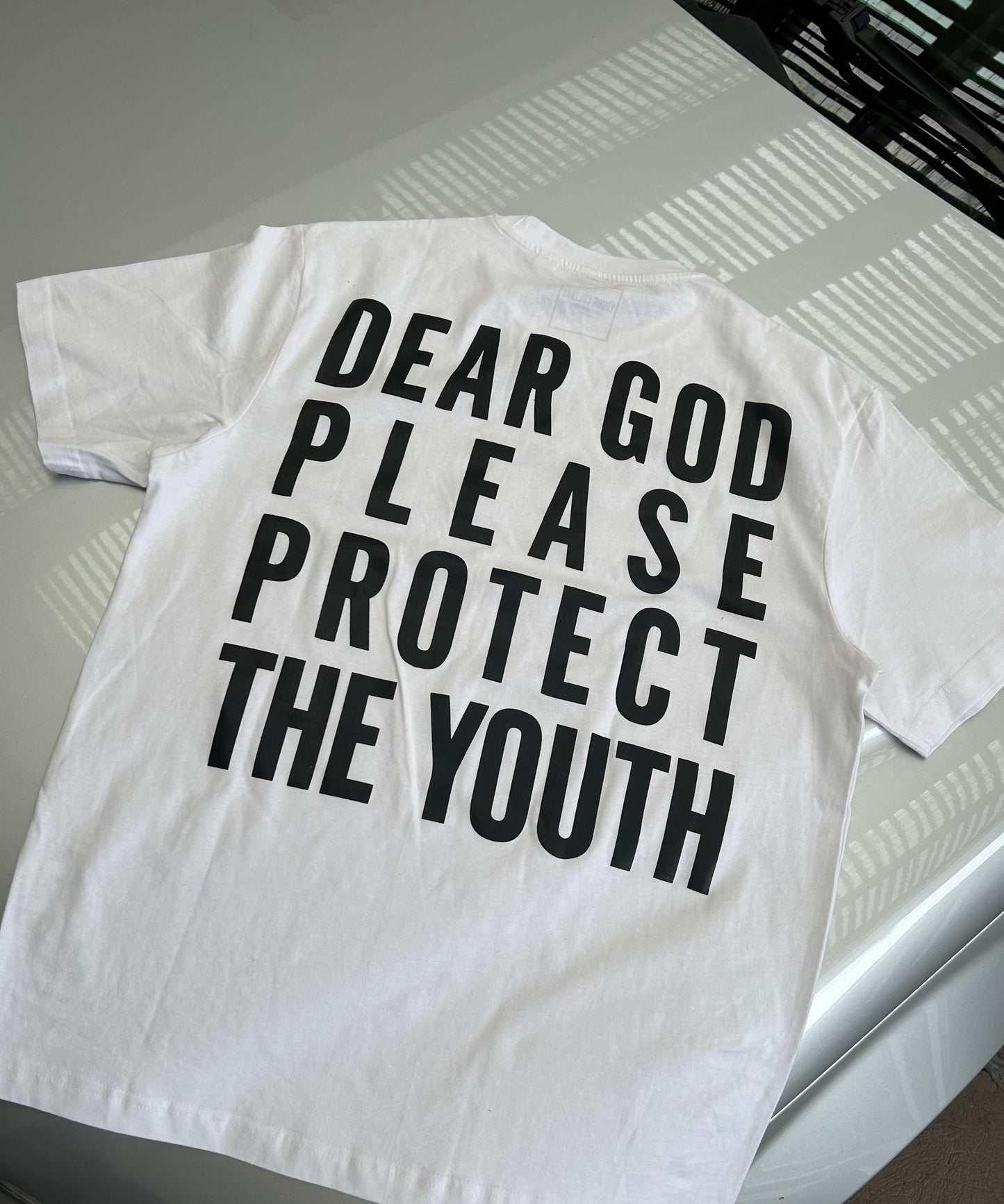 "DEAR GOD" White Tee