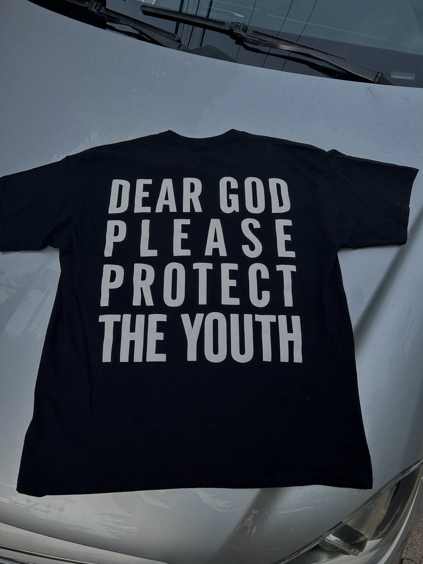 "DEAR GOD" Black Tee